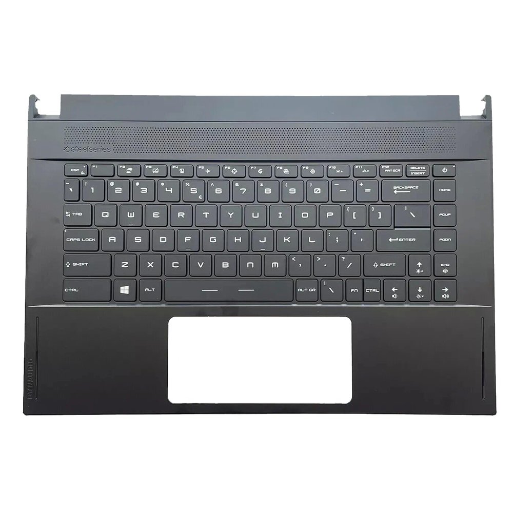 wzqrps New Replacement for MSI GS66 P66 Stealth Laptop Upper Case Palmrest RGB Backlit Keyboard Assembly Part MS-16V1 3076V1C214 16V2 16V3 16V4 Black