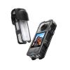 aMagisn Metal Frame Cage for Insta360 X4 Air, Aluminum Alloy Protective Cage with Wind Noise Reduction, Dual Cold Shoe & 1/4" Thread, Lightweight 42g, Compatible with Official Accessories