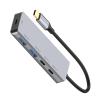 Aluminum USB C Hub with 100W PD 10Gbps Transfer 2X USBC 2X USBA Ports Compact for Laptop Phone & Tablets Aluminum USB C Hubs view 1