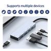 Aluminum USB C Hub with 100W PD 10Gbps Transfer 2X USBC 2X USBA Ports Compact for Laptop Phone & Tablets Aluminum USB C Hubs view 2