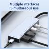 Aluminum USB C Hub with 100W PD 10Gbps Transfer 2X USBC 2X USBA Ports Compact for Laptop Phone & Tablets Aluminum USB C Hubs view 4