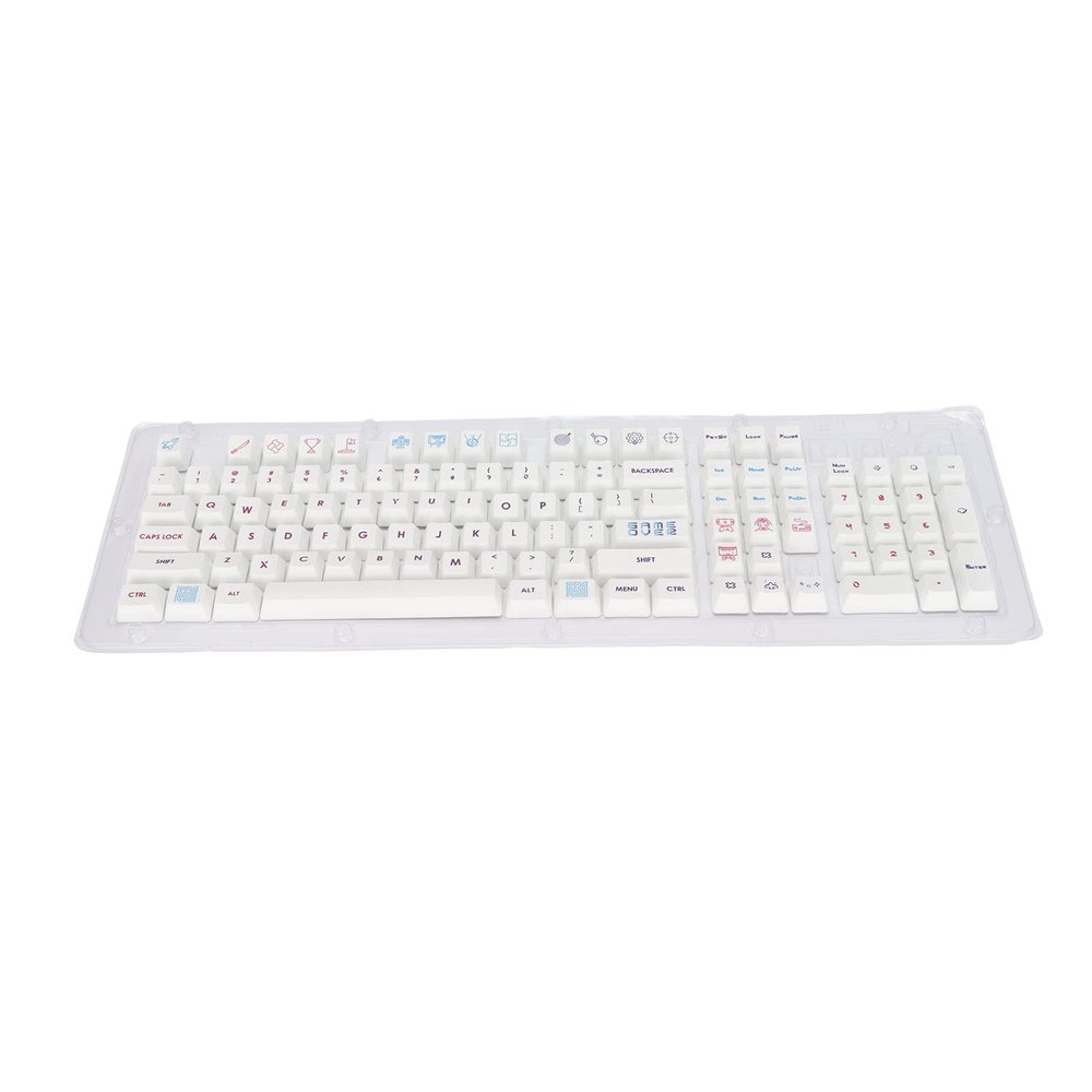 108 Keys PBT Keycaps, Keyboard Keycaps Set, Dye Sublimation OEM Height Keycaps with Oil Proof Coating, Ergonomic Design for 61/87/104/108 Key Mechanical Keyboards, Gaming Computer