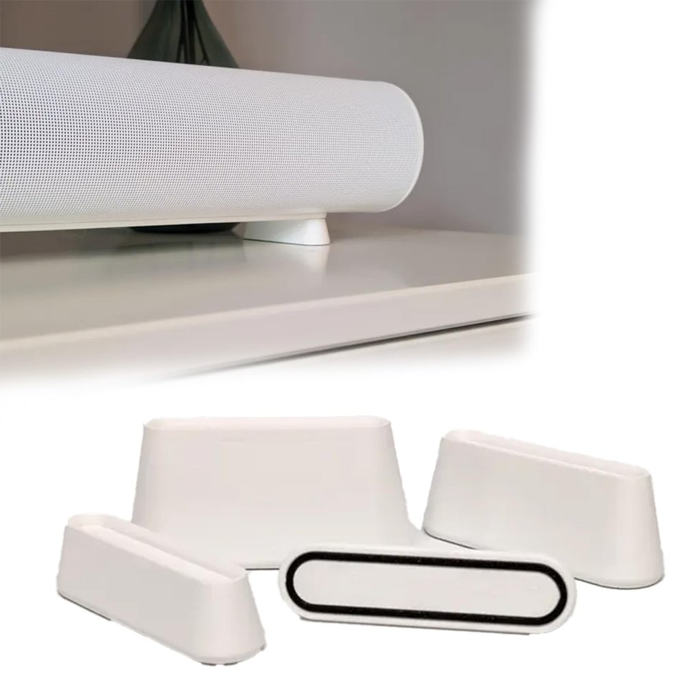 for Sonos Arc Stand, Riser Base with Multiple Height Options, Soundbar Elevator for TV with Non-Slip Feet, Tool-Free Setup(2pcs) (30mm White)
