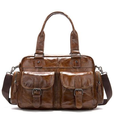 15inch Laptop Briefcase Vintage Leather Travel Duffels Large Capacity Luggage Tote Handbag Overnight Weekender Bag Sports Gym Weekend bag