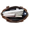 15inch Laptop Briefcase Vintage Leather Travel Duffels Large Capacity Luggage Tote Handbag Overnight Weekender Bag Sports Gym Weekend bag view 3