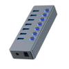 USB 3.0 Extension Hub with 7 Port and Individual LED Indicators for Efficient Data Transfer On Computer view 1