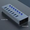 USB 3.0 Extension Hub with 7 Port and Individual LED Indicators for Efficient Data Transfer On Computer view 4