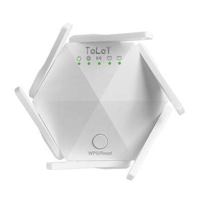 WiFi Extender ToLoT WiFi Repeater 2026 1200Mbps|2000 Sq Ft Coverage, Dual Band 2.4G/5G 6 Antennas High Speed,WiFi Booster with Ethernet Port,Supports 90+Devices for Home Office Garage Basement Yard