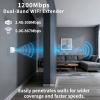 WiFi Extender ToLoT WiFi Repeater 2026 1200Mbps|2000 Sq Ft Coverage, Dual Band 2.4G/5G 6 Antennas High Speed,WiFi Booster with Ethernet Port,Supports 90+Devices for Home Office Garage Basement Yard view 4