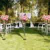 10ft x 20ft Backdrop Stand Pipe Kit, Adjustable 4.9-19.7FT Telescoping Photography Background Frame with Flat Base for Birthday Party Wedding Ceremony Bridal Baby Shower Event Decor (Gold) view 2