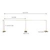 10ft x 20ft Backdrop Stand Pipe Kit, Adjustable 4.9-19.7FT Telescoping Photography Background Frame with Flat Base for Birthday Party Wedding Ceremony Bridal Baby Shower Event Decor (Gold) view 3
