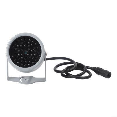Noteflora 940Nm Infrared Illuminator With 48 LED IR Fill Light For CCTV Surveillance Camera For Night For Vision, Waterproof Outdoor Use, Silver Housing, 5-10m Range