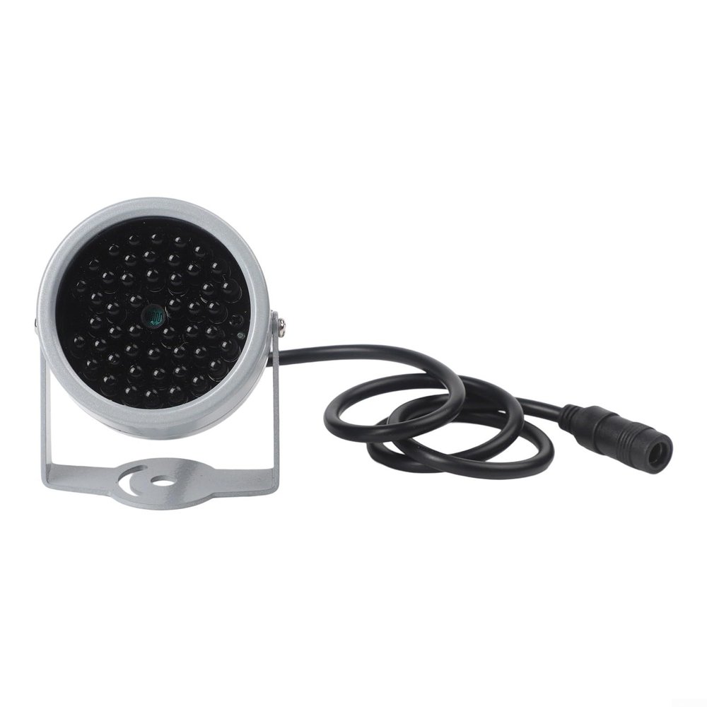 Noteflora 940Nm Infrared Illuminator With 48 LED IR Fill Light For CCTV Surveillance Camera For Night For Vision, Waterproof Outdoor Use, Silver Housing, 5-10m Range