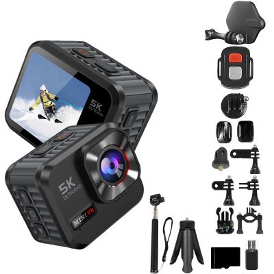 5K30FPS HDPOV Waterproof Capture Camera, Ultra Wide Angle HD Wearable Body Adventure Action Cameras,Waterproof and Shake-Resistant for Diving Cycling Outdoor (Set-B,32GB)