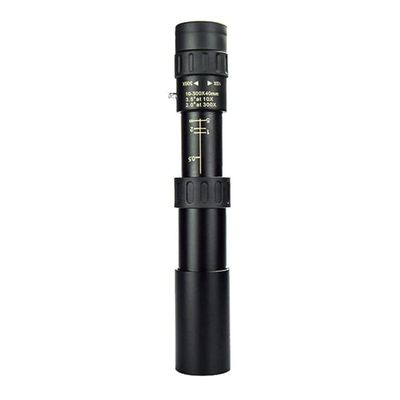 10-300x40 Zoom Monocular with Smartphone Adapter and Night Vision, Black
