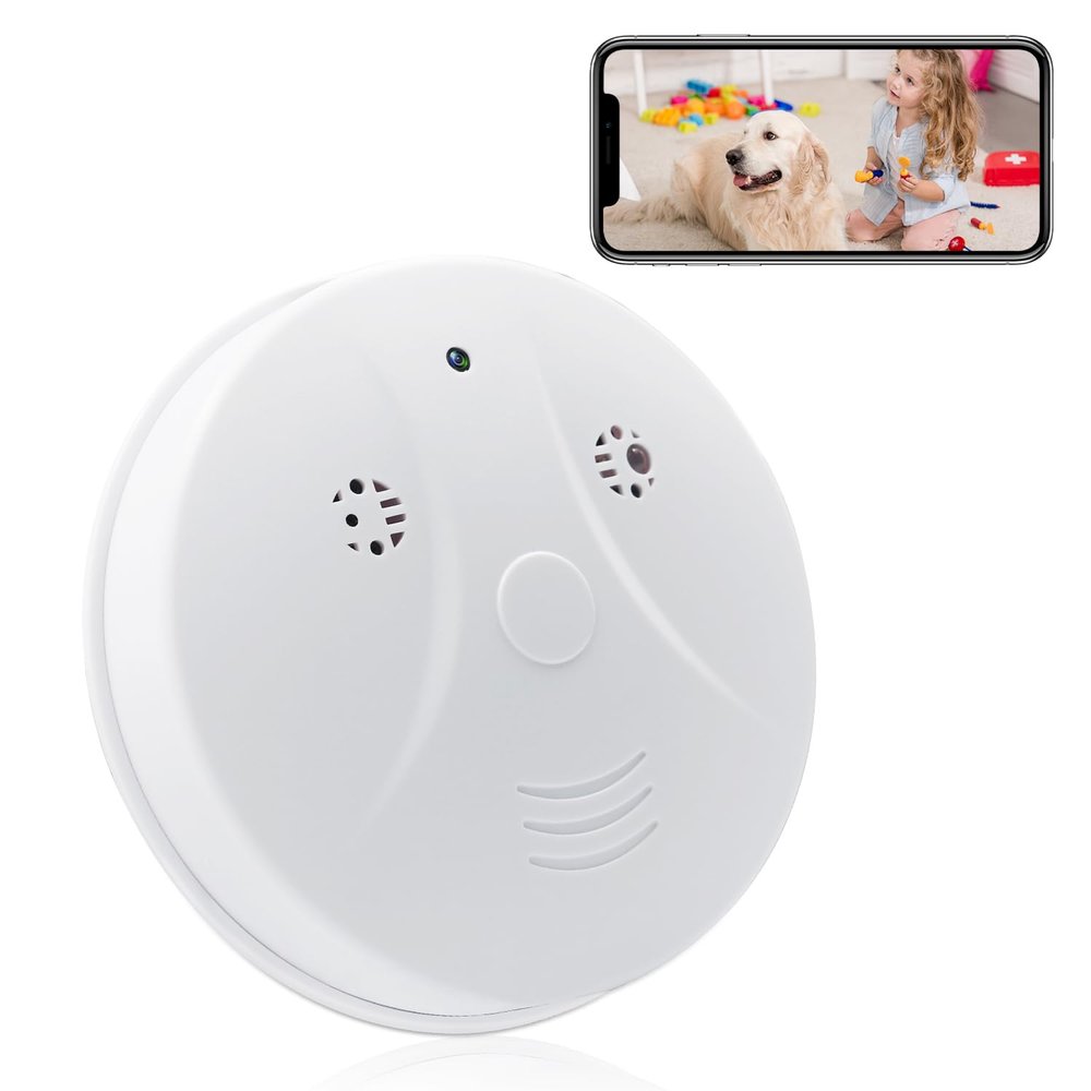 WiFi Spy Smoke Detector Hidden Camera 1080P HD Video Camera Wireless Security Camera with Night Vision, Motion Detection, Remote View for Home and Office