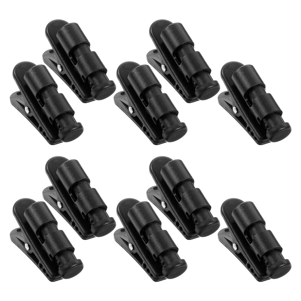10PCS Headphone Clips Headset Cable Clips for Earphone Wire Clip Cable-Cord Earbud Cable-Clips Black Earphone Cable Cord Clamp Hooks Clothing Clip, Fixing 2-4mm Headphone Wire