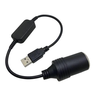 Upgraded Socket Female Step Up Voltage Converter Cable USB Charge Port Converter Power from 5v to 12v for GPS- Dash Cam-
