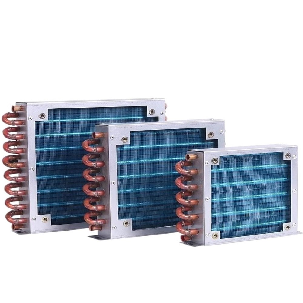 1pc shell-type condenser radiator refrigerator condenser water cooling aluminum fins and copper tubes cooling gadget(2X6X133)