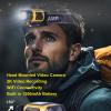 Gugxiom Head Mounted Camera with LED Headlamp, 2K HD WiFi Wearable Video Camcorder, 180 Lens Motion Detection Body Cam 1200mAh for Vlogging Hiking view 3