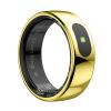 IMIKI Smart Ring Lightweight Metal Ring Bluetooth Alerts Sizes (Gold, 9) view 1