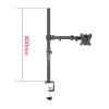 800mm T902-180 10-inch-27-inch Monitor Desktop Stand Full Motion 360-degree Steel Bracket Clamp Base Monitor Mounting Arm LCD Stand 0-11kg(with clamp Base) view 2