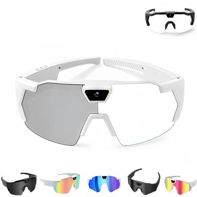 4K HD POV Sports Glasses with Camera, Smart Camera Glasses for Action Sports,Smart Baseball Recording Glassess (Color Change-B)