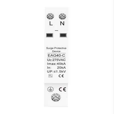 1P+N AC Surge Protector 20KA~40KA 275V Surge Protector for Protecting undervoltage Surge arresters