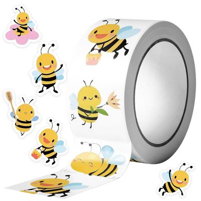 1000 PCS Cute Bee Stickers - Adhesive Cartoon Decals for Water Bottle, Laptop, Scrapbook, Journal, Card, Envelope - Bulk Office Supplies for Girls Teens Party Decorations
