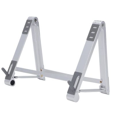 Qalvona Foldable Laptop Stand Multi Height Adjustment, Aluminum Alloy Ergonomic Laptop Tablet Phone Holder - Anti Slip Stable Design, Portable Travel Friendly for Office Use (Silver)