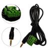 Car 3.5mm Male AUX-IN Audio Cable with 12Pin Connector for 2002-2006 Radio Adapter - 150cm Long, Black ABS Wiring Extension view 3