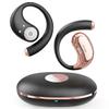 Micool Open Ear Headphones Bluetooth 6.0, Clip On Earbuds Wireless with 36H Playtime, Noise Cancelling Sports Headphones (Black with Rosegold Frame) view 1