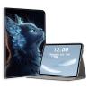 Tablet Case for ipad 9.7" 2018,PU Leather Folio Cover with Multi-Angle Stand,Auto Sleep/Wake,Full Protection Protective Case for ipad 9.7" 2018 5/6/8 Gen,Blue Cat with Flowers view 1