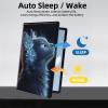 Tablet Case for ipad 9.7" 2018,PU Leather Folio Cover with Multi-Angle Stand,Auto Sleep/Wake,Full Protection Protective Case for ipad 9.7" 2018 5/6/8 Gen,Blue Cat with Flowers view 4