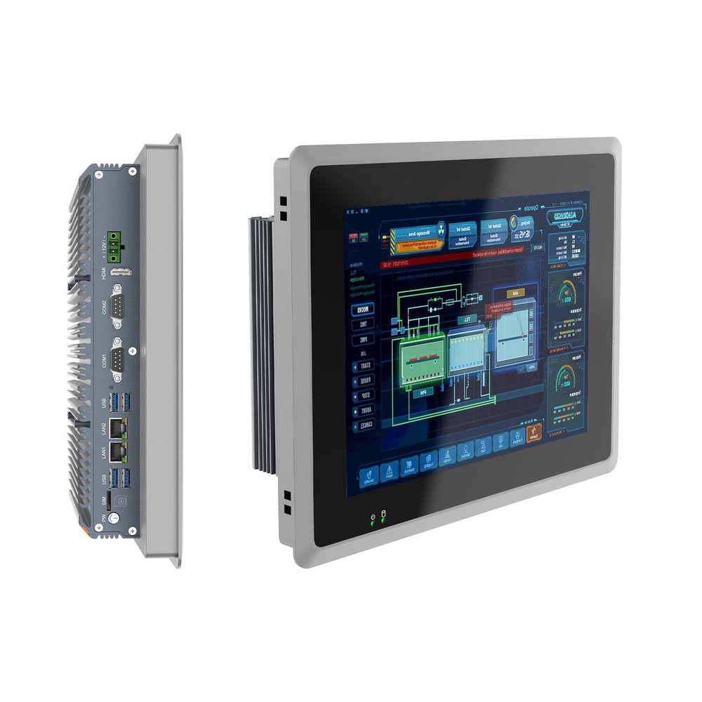 10.4 inch All in One PC Touch Screen Industrial Computer,Industrial Embedded Panel PC,Fanless Panel Computer Windows 10 Pro,I3 16GB RAM 256GB ROM,4xUSB3.0,2xUSB2.0,4xRS232+2xRS485,8*GPIO,HDMI,2xLAN