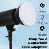 4 Pack Diffuser Lamp Sock Soft Cover, 7 "/18 cm Standard Cloth Diffuser Light Sock Lampshade Reflector Lamp White Lamps Shade Diffusers for Studio Strobe Reflector, Video Shooting (White) view 4