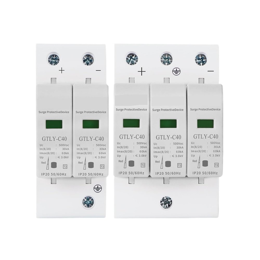 2P/3P DC Surge Protectors, 500V/600V/800V/1000V, 40KA/60KA Voltage Protectors, Solar photovoltaic Low-Voltage Surge arresters, GTLY-C40/60.(3P,800V 30-60KA)