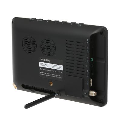 Fesjoy 12V DC TV 7 Inch ATSC Digital Television Color TFTLED Screen Support PVR USB TF Card for Outdoor Activities Black