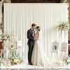 10x12 FT Ivory Backdrop Curtain for Parties Wrinkle Free Photo Backdrop Curtains Polyester Wedding Back Drop Cloth Background for Birthday Photography Portraits Pet Photoshoot Prom Decoration view 4