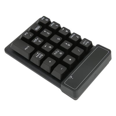 Fesjoy 2.4GHz Wireless Portable Number Pad Comfortable Typing for Business Professionals and Students ABS Material Black 19 Keys Numpad