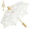 UXALoH6 Wedding Lace Parasol Lace Cotton Umbrella White Embroidery Parasol Wedding Photography Prop Bridal Veil Decorative Costume Accessory For Tea view 2