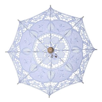 UXALoH6 Wedding Lace Parasol Wedding Bride Lace Umbrella White Princess Dress Female Photography Props Parasol(01-Diameter 45CM)