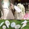 UXALoH6 Wedding Lace Parasol Wedding Bride Lace Umbrella White Princess Dress Female Photography Props Parasol(01-Diameter 45CM) view 2
