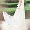 UXALoH6 Wedding Lace Parasol Wedding Bride Lace Umbrella White Princess Dress Female Photography Props Parasol(01-Diameter 45CM) view 4