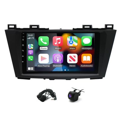 2G+32G Car Stereo for 2011-2013 Mazda 5 with CarPlay Android Auto, 9" IPS Touch Sreen Car Radio Support Bluetooth 5.1 GPS WiFi,SWC, AHD Backup Camera,MIC Radio 348
