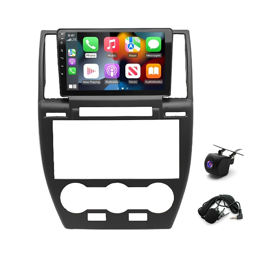 2G+64G 9" IPS Touch Sreen Car Stereo for 2007-2012 Land Rover Freelander 2 with CarPlay Android Auto Support GPS, WiFi, EQ DSP, Bluetooth FM SWC Mic Backup Camera 2G+64G