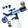 70mm Aperture Refractor Telescope - 400mm Adjustable Mount for Beginners - 360 Rotation - Portable Travel Telescope - Blue MJE319 view 1
