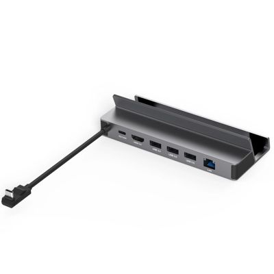 Diyeeni USB C Docking Station for Steam Deck & ROG Ally, 6-in-1 Dock with HDMI 2.0 4K@60Hz, Gigabit Ethernet, 3*USBA 3.0, 100W PD Fast Charging, Plug and Play