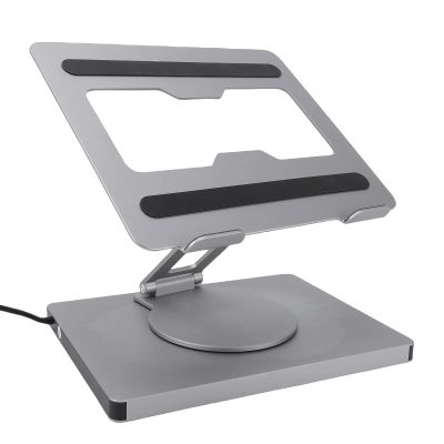 Diyeeni Laptop Stand for Desk with Docking Station, 10-in-1 USB C Hub with 4K@60Hz, USB 3.0, PD100W PD Charging, 360 Adjustable Laptop Holder for Latitude for Spectre