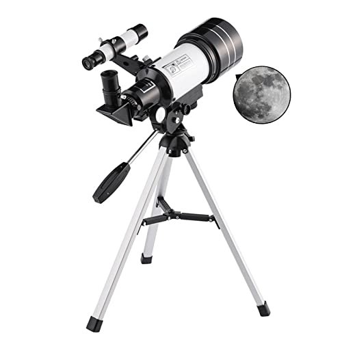 Astronomical Refractor Telescope with Tripod & Phone Adapter, 70mm Aperture, 300mm, Professional for Kids & Adults - MJE319